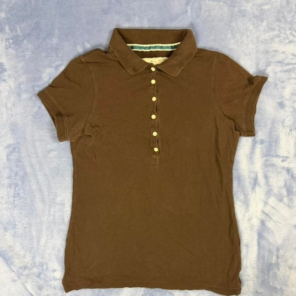 Vintage mossimo supply co Brown‎ polo shirt with green accents Size XL